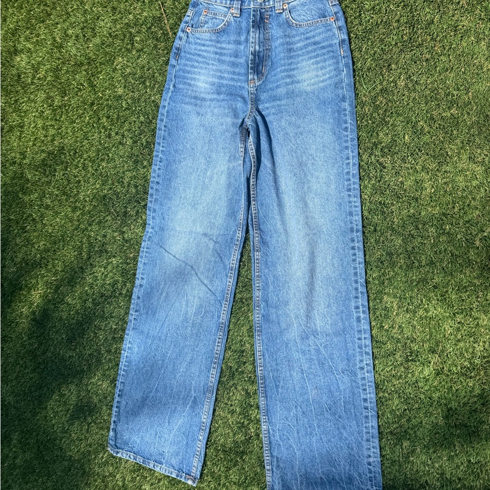 ASOS Blue wide Leg Jeans Timeless Fit- TALL
